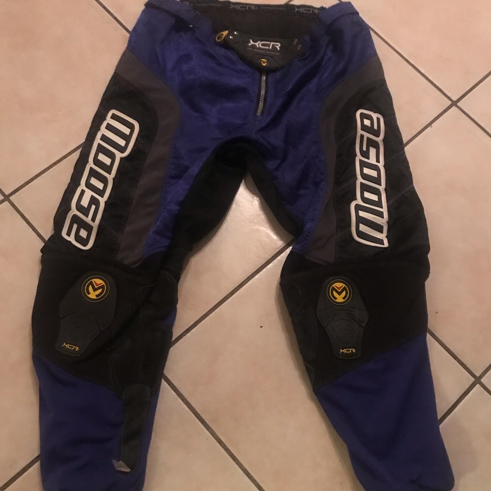 MENS MOOSE TRACING M1 PANT BLUE/BLACK MEN’S SZ 46”